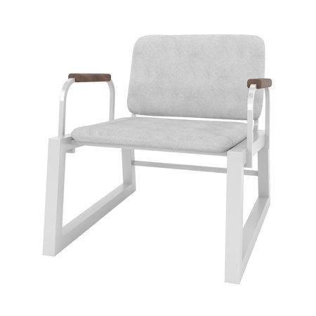 MANHATTAN COMFORT Whythe Low Accent Chair 1.0 in White AC-4PZ-208